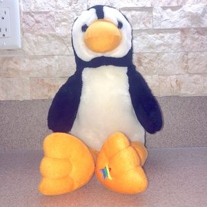 Noah's Ark Animal Workshop Penguin Stuffed Animal with Rainbow Star on Foot